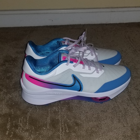 Nike Air Zoom Infinity Tour NEXT 'White Aurora Blue' Golf DM8446-104 Men's 9.5W - Picture 3 of 9